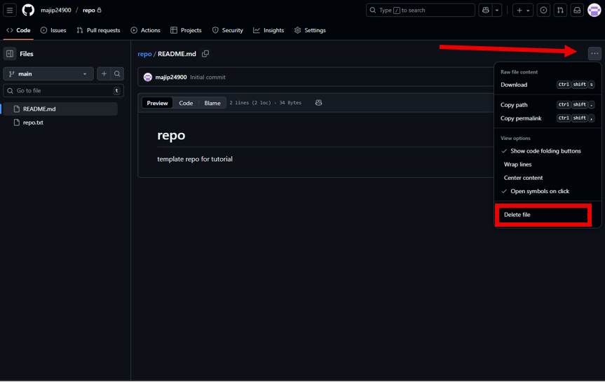 GitHub browser editor with commit message field